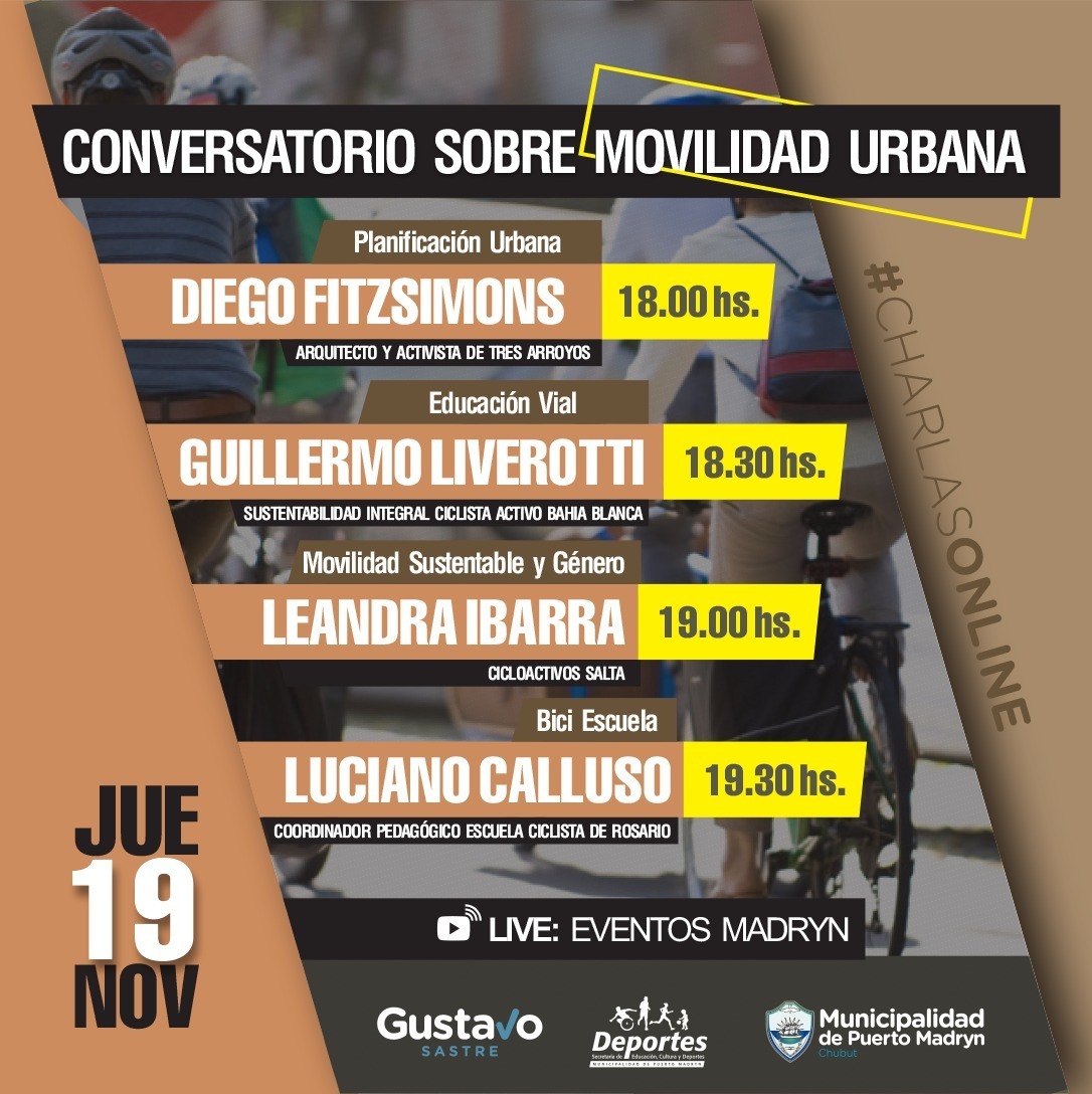 HABRÁ UN CONVERSATORIO SOBRE MOVILIDAD URBANA