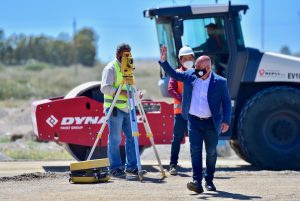 SASTRE SUPERVISÓ LOS TRABAJOS DE CONSTRUCCIÓN DEL NUEVO CENTRO SANITARIO