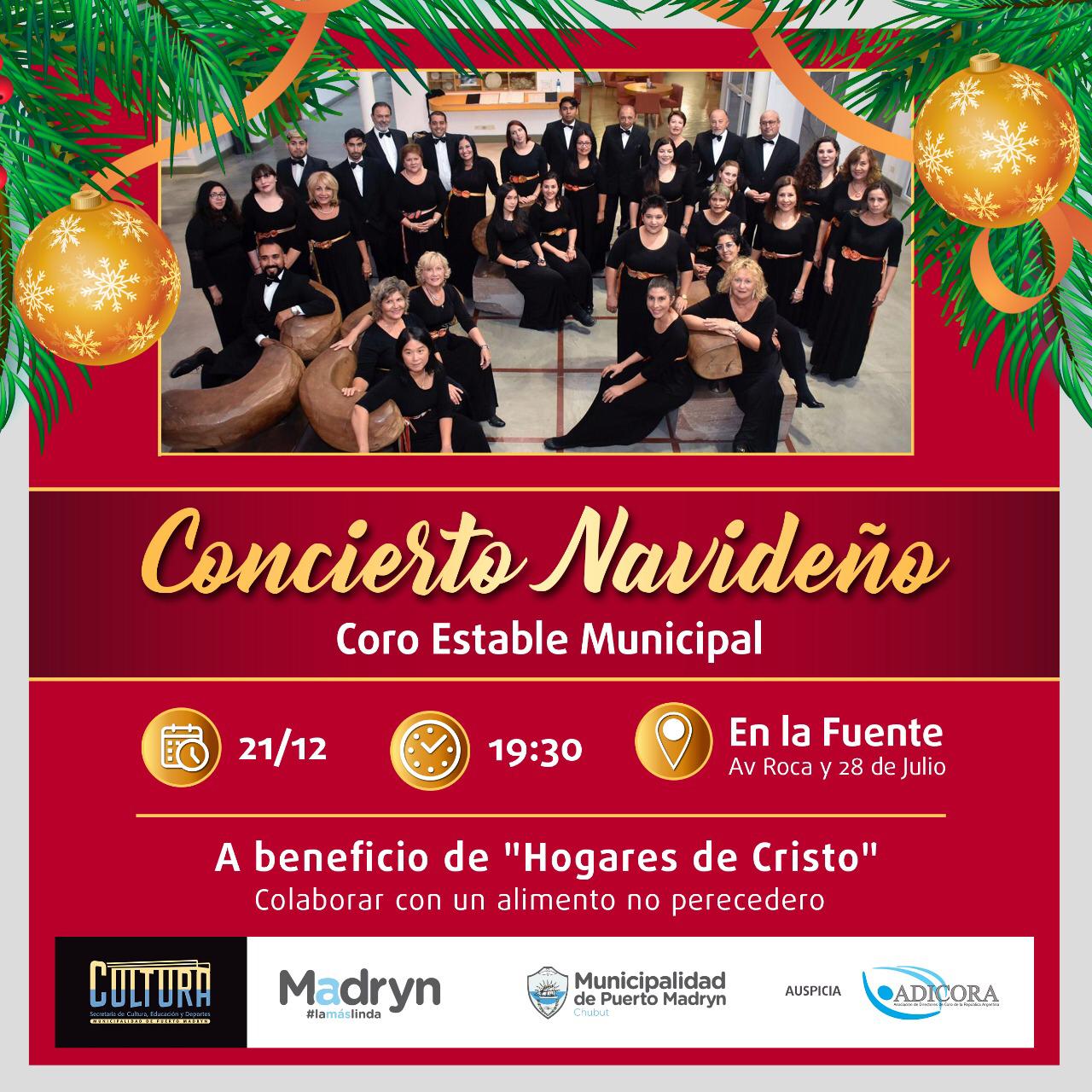 EL CORO ESTABLE MUNICIPAL BRINDARÁ UN CONCIERTO NAVIDEÑO A BENEFICIO
