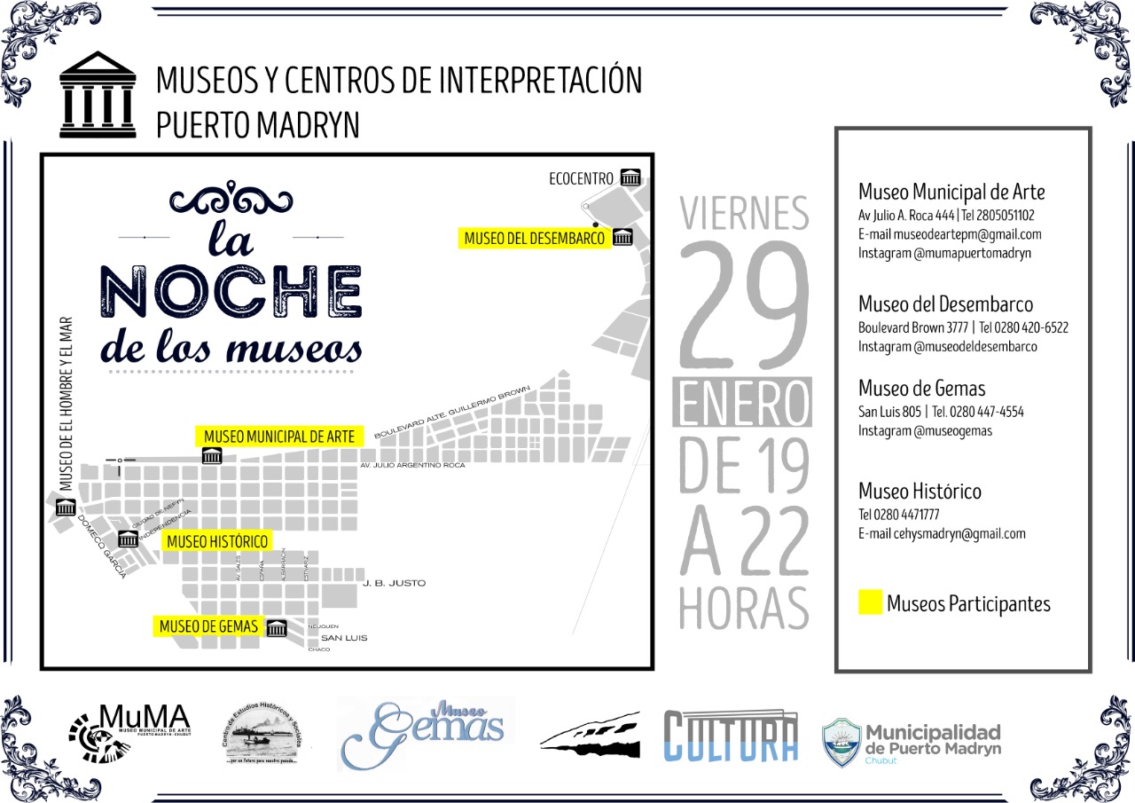 LLEGA LA NOCHE DE LOS MUSEOS A PUERTO MADRYN