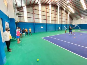 SASTRE RECORRIÓ LAS REMODELACIONES QUE SE HICIERON EN EL CLUB DE TENIS DE LA CIUDAD