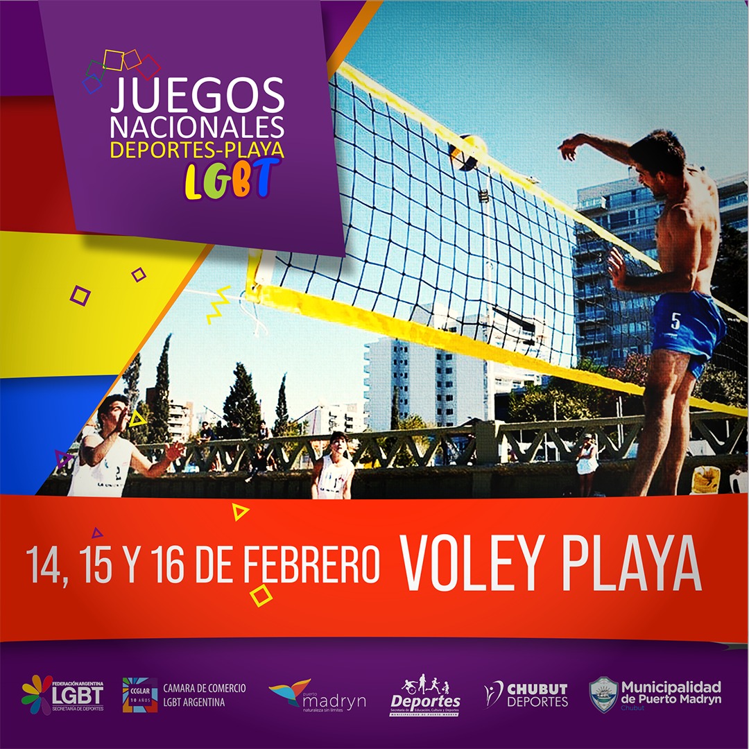 EL DOMINGO COMIENZAN LOS JUEGOS NACIONALES DE PLAYA LGBT+ EN PUERTO MADRYN