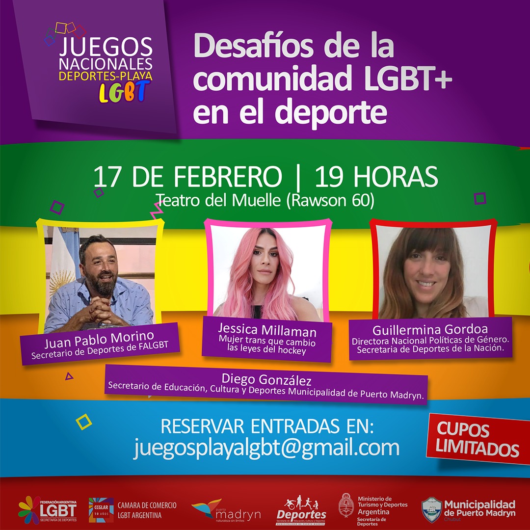 INVITAN A LA CHARLA “DESAFÍOS DE LA COMUNIDAD LGBT+ EN EL DEPORTE”