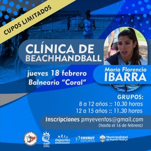 DICTARÁN UNA CLÍNICA DE BEACH HANDBALL EN MADRYN