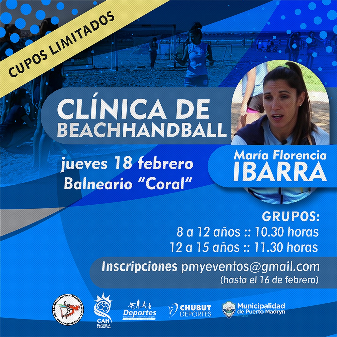 DICTARÁN UNA CLÍNICA DE BEACH HANDBALL EN MADRYN