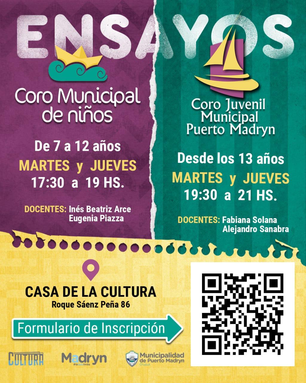 ABRE LA INSCRIPCIÓN PARA LOS COROS DE NIÑOS Y JÓVENES DE LA MUNICIPALIDAD