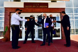 SASTRE GESTIONÓ ANTE AUTORIDADES DE LA ARMADA ARGENTINA LA INSTALACIÓN DEL LICEO NAVAL EN MADRYN