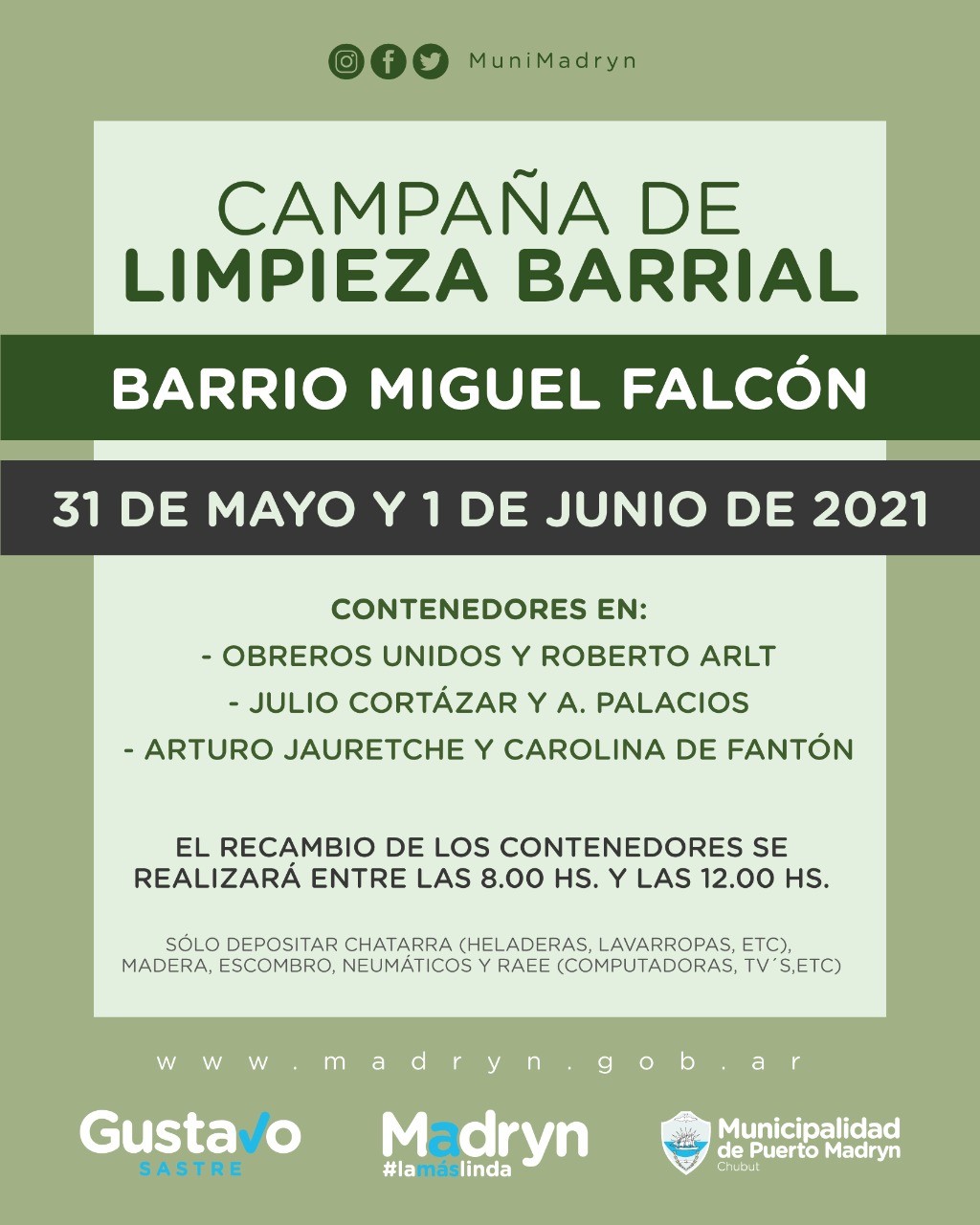 LLEGA LA CAMPAÑA DE LIMPIEZA A LOS BARRIOS MIGUEL FALCÓN Y DON BOSCO