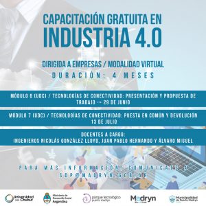 CONTINÚA LA CAPACITACIÓN EN INDUSTRIA 4.0 PARA EMPRESAS DE LA CIUDAD