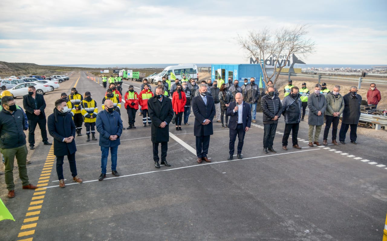 QUEDÓ HABILITADO EL ACCESO SUR A MADRYN CON UNA FUERTE PRESENCIA DEL GABINETE NACIONAL