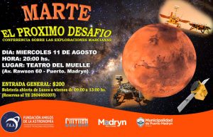 INVITAN A LA CHARLA “MARTE, EL PRÓXIMO DESAFÍO”