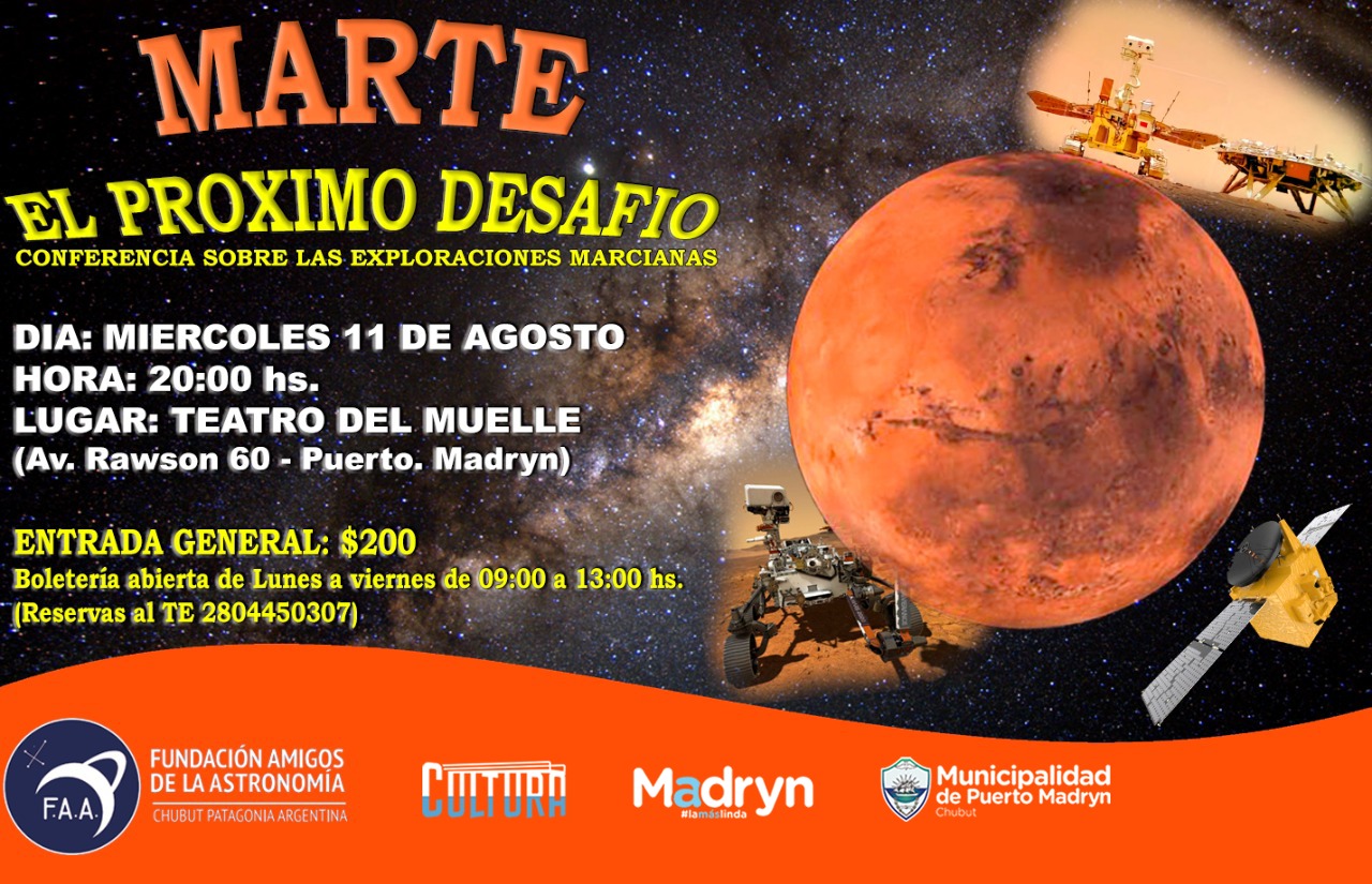 INVITAN A LA CHARLA “MARTE, EL PRÓXIMO DESAFÍO”