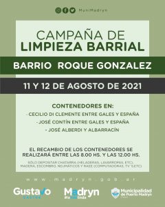 LLEGA LA CAMPAÑA DE LIMPIEZA A LOS BARRIOS PIEDRA BUENA Y ROQUE GONZÁLEZ