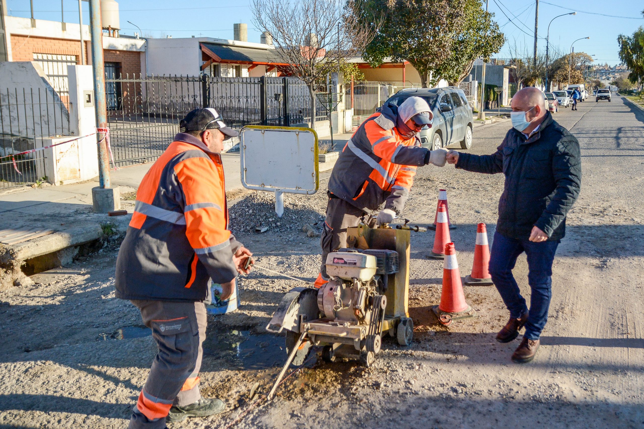 EL INTENDENTE RECORRIÓ DISTINTAS OBRAS QUE SE ESTÁN EJECUTANDO EN MADRYN