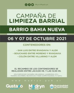 LA CAMPAÑA DE LIMPIEZA LLEGA A LOS BARRIOS DEL DESEMBARCO Y BAHÍA NUEVA
