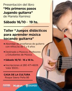 EL SÁBADO SE PRESENTA EL LIBRO “MIS PRIMEROS PASOS JUGANDO A TOCAR GUITARRA”