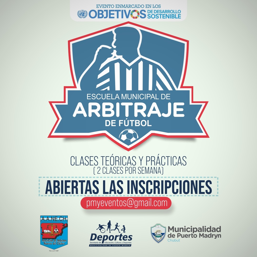 ÚLTIMOS DÍAS PARA INSCRIBIRSE EN LA ESCUELA MUNICIPAL DE ARBITRAJE EN PUERTO MADRYN