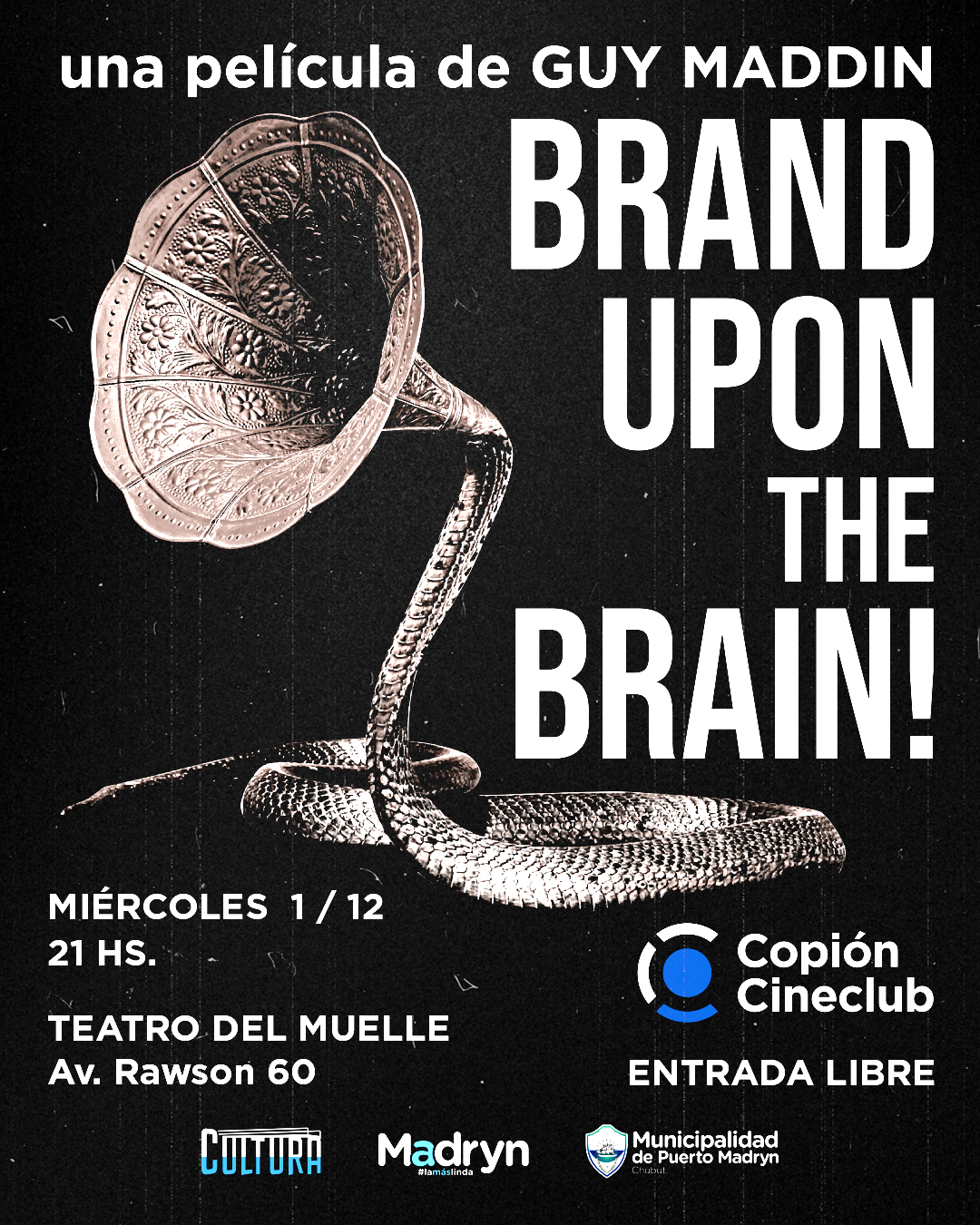 SE PROYECTARÁ LA PELÍCULA “BRAND UPON THE BRAIN” EN EL TEATRO DEL MUELLE