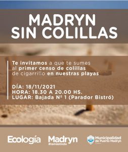 SUMATE A LA CAMPAÑA “MADRYN SIN COLILLAS”