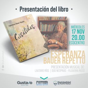 INVITAN A LA PRESENTACIÓN DEL LIBRO “CRISÁLIDAS” DE ESPERANZA EPE DE BORDENAVE