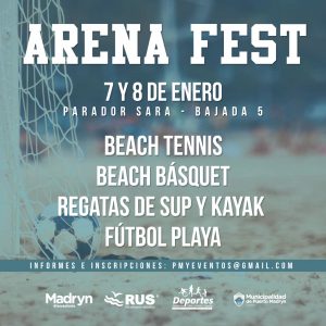 LA COSTA MADRYNENSE RECIBE EL FIN DE SEMANA EL ARENA FEST