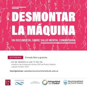 SALUD MENTAL: PRESENTAN EL DOCUMENTAL “DESMONTAR LA MÁQUINA”
