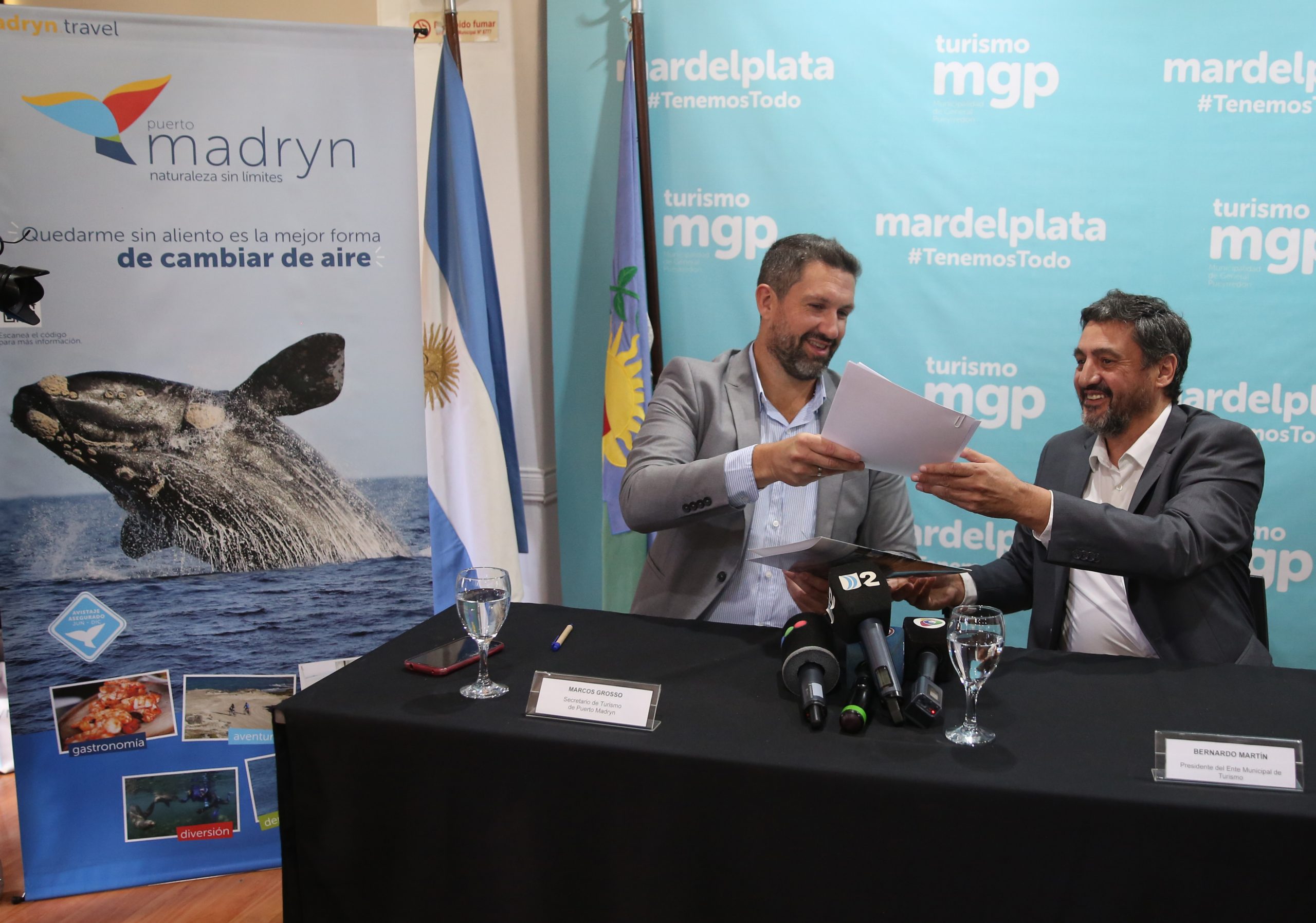 PUERTO MADRYN PARTICIPÓ DEL LANZAMIENTO DEL VUELO DE AEROLÍNEAS ARGENTINAS QUE UNIRÁ PENÍNSULA VALDÉS, BAHÍA BLANCA Y MAR DEL PLATA A PARTIR DE JULIO