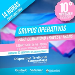 HABRÁ UN ESPACIO DE ESCUCHA ACTIVA GRUPAL PARA FORTALECER LAZOS CON LA COMUNIDAD TRAVESTI TRANS