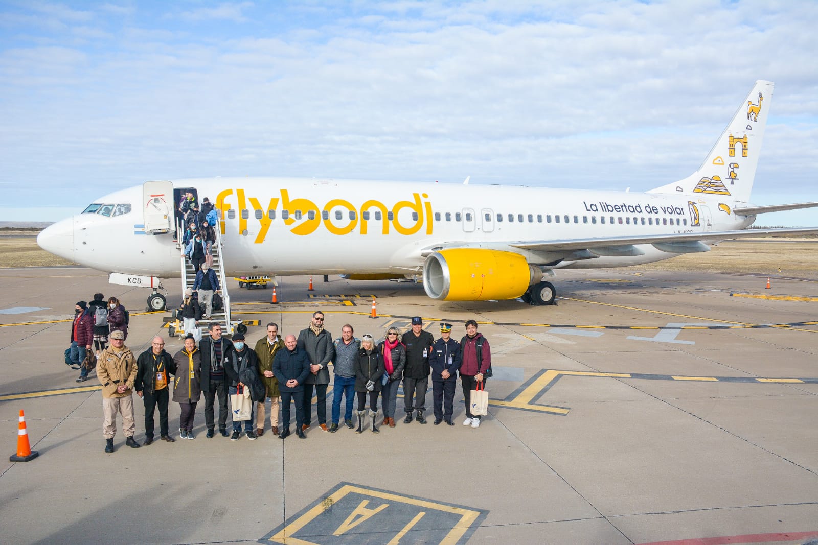 CRECE LA CONECTIVIDAD AÉREA: LLEGÓ A PUERTO MADRYN EL PRIMER VUELO DE FLYBONDI DESE BUENOS AIRES