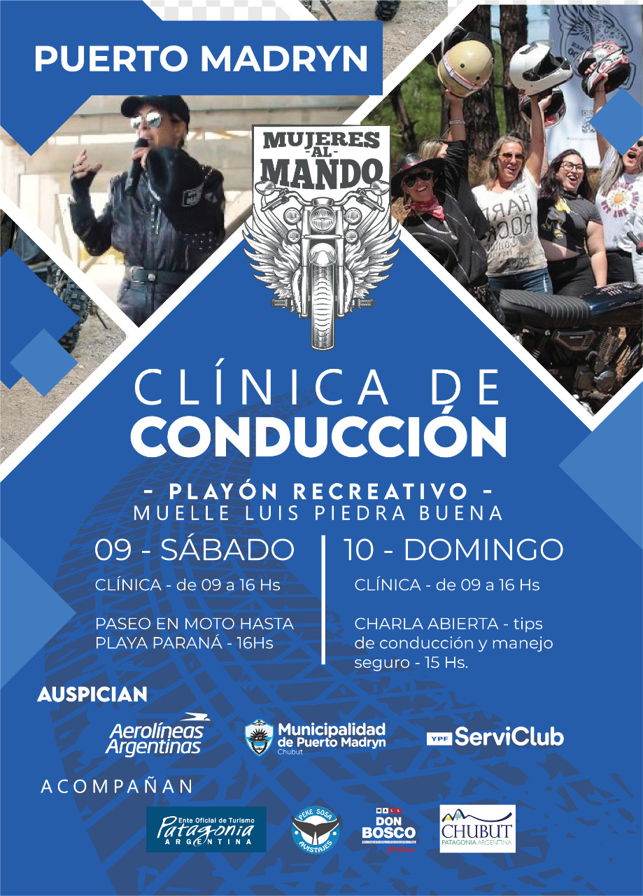 LLEGA A MADRYN LA CLÍNICA DE MANEJO A CARGO DE “MUJERES AL MANDO”