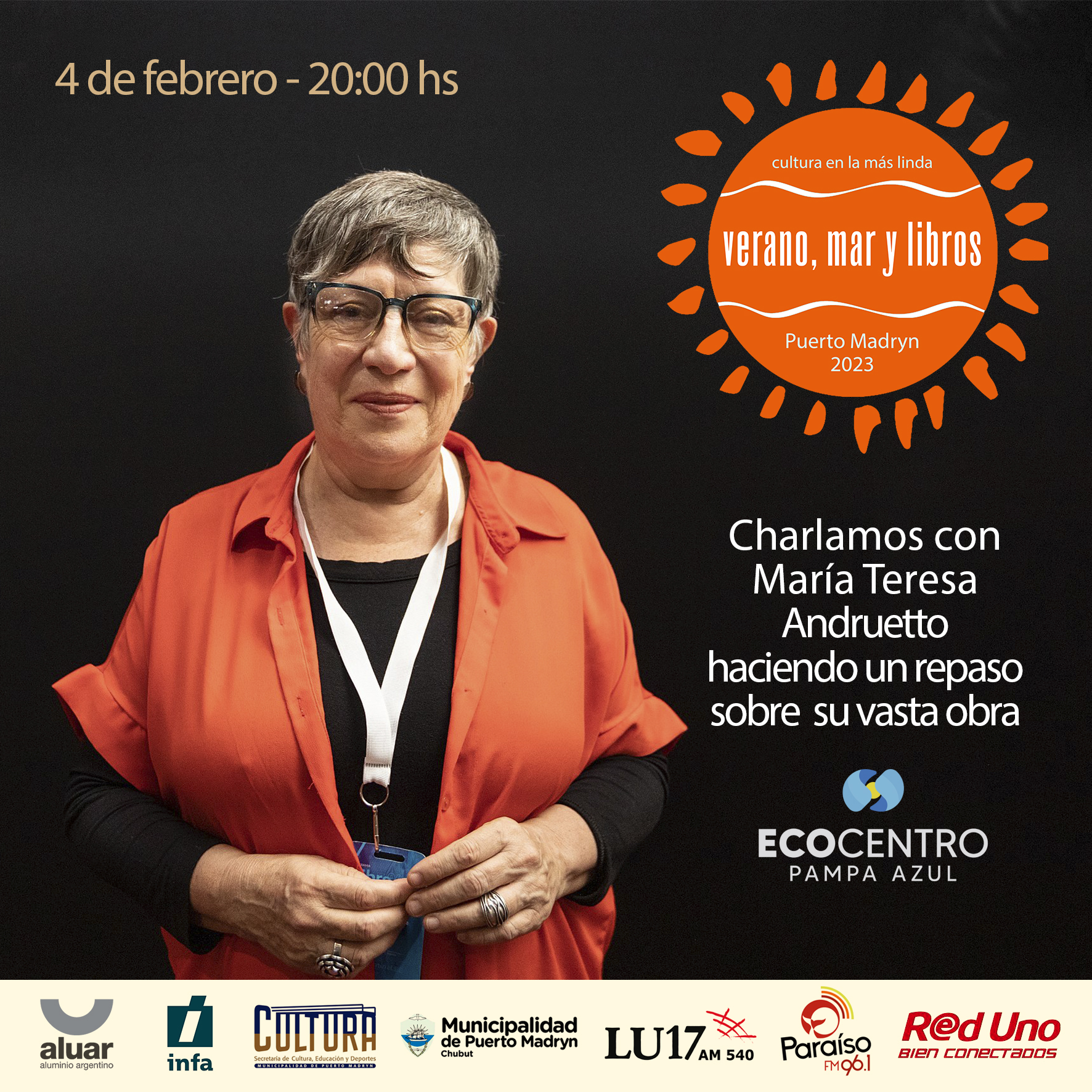 MARÍA TERESA ANDRUETTO PRESENTA SUS OBRAS EN EL CICLO “VERANO, MAR Y LIBROS”