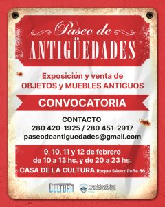 UN NUEVO PASEO DE ANTIGÜEDADES SE SUMA A LAS ACTIVIDADES DEL VERANO EN LA CASA DE LA CULTURA