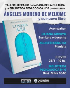 ÁNGELES MORENO DE MEIJOME PRESENTA SU NUEVO LIBRO “LA PUERTA AZUL”