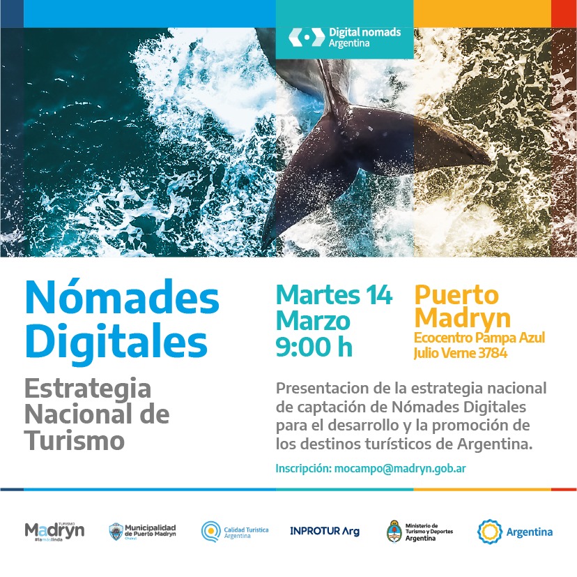 PUERTO MADRYN SE SUMA AL PROGRAMA NÓMADES DIGITALES DEL MINISTERIO DE TURISMO DE NACIÓN