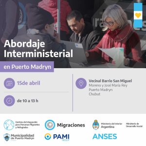 ORGANISMOS NACIONALES Y MUNICIPALES ATENDERÁN EN DISTINTOS BARRIOS DE MADRYN