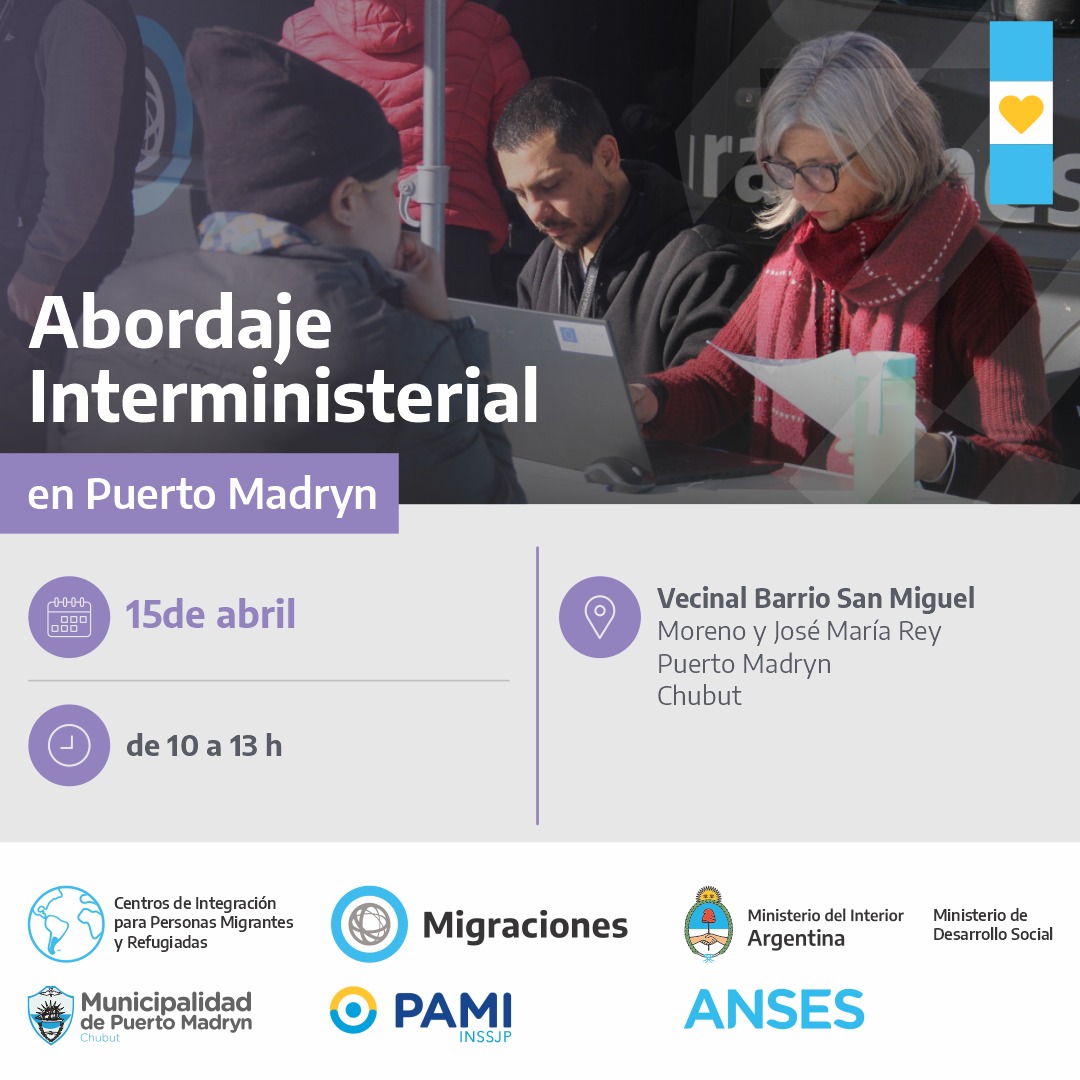 ORGANISMOS NACIONALES Y MUNICIPALES ATENDERÁN EN DISTINTOS BARRIOS DE MADRYN