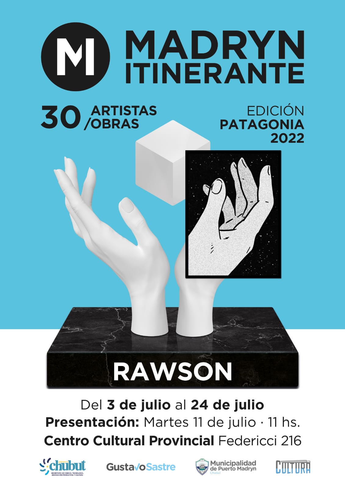 LA MUESTRA MADRYN ITINERANTE 30 ARTISTAS – 30 OBRAS “EDICIÓN PATAGONIA 2023” ESTÁ EN RAWSON
