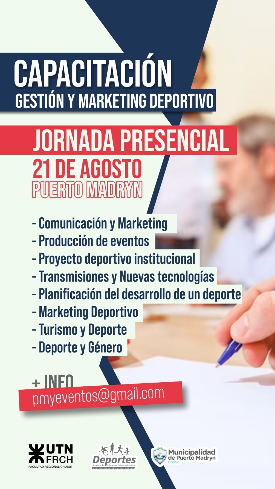 INVITAN A LA SÉPTIMA Y ÚLTIMA JORNADA DE CAPACITACIÓN DE GESTIÓN Y MARKETING DEPORTIVO