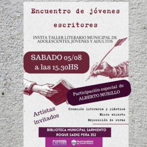 HABRÁ UN ENCUENTRO DE JÓVENES ESCRITORES EN LA BIBLIOTECA POPULAR SARMIENTO