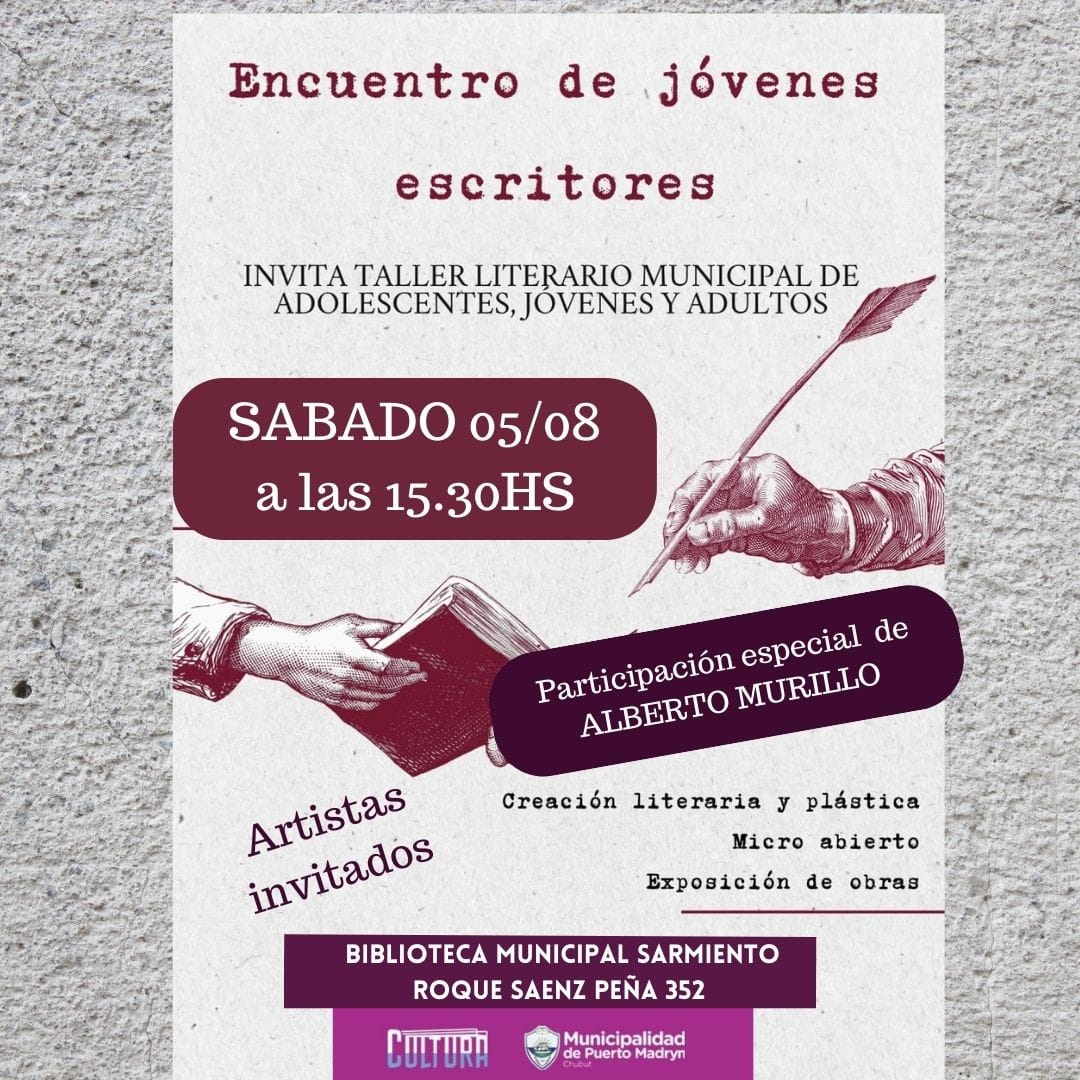 HABRÁ UN ENCUENTRO DE JÓVENES ESCRITORES EN LA BIBLIOTECA POPULAR SARMIENTO