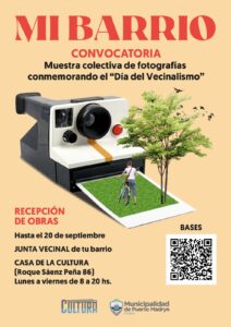 EXTIENDEN LA CONVOCATORIA PARA LA MUESTRA COLECTIVA DE FOTOGRAFÍAS EN EL MARCO DEL “DÍA DEL VECINALISMO”