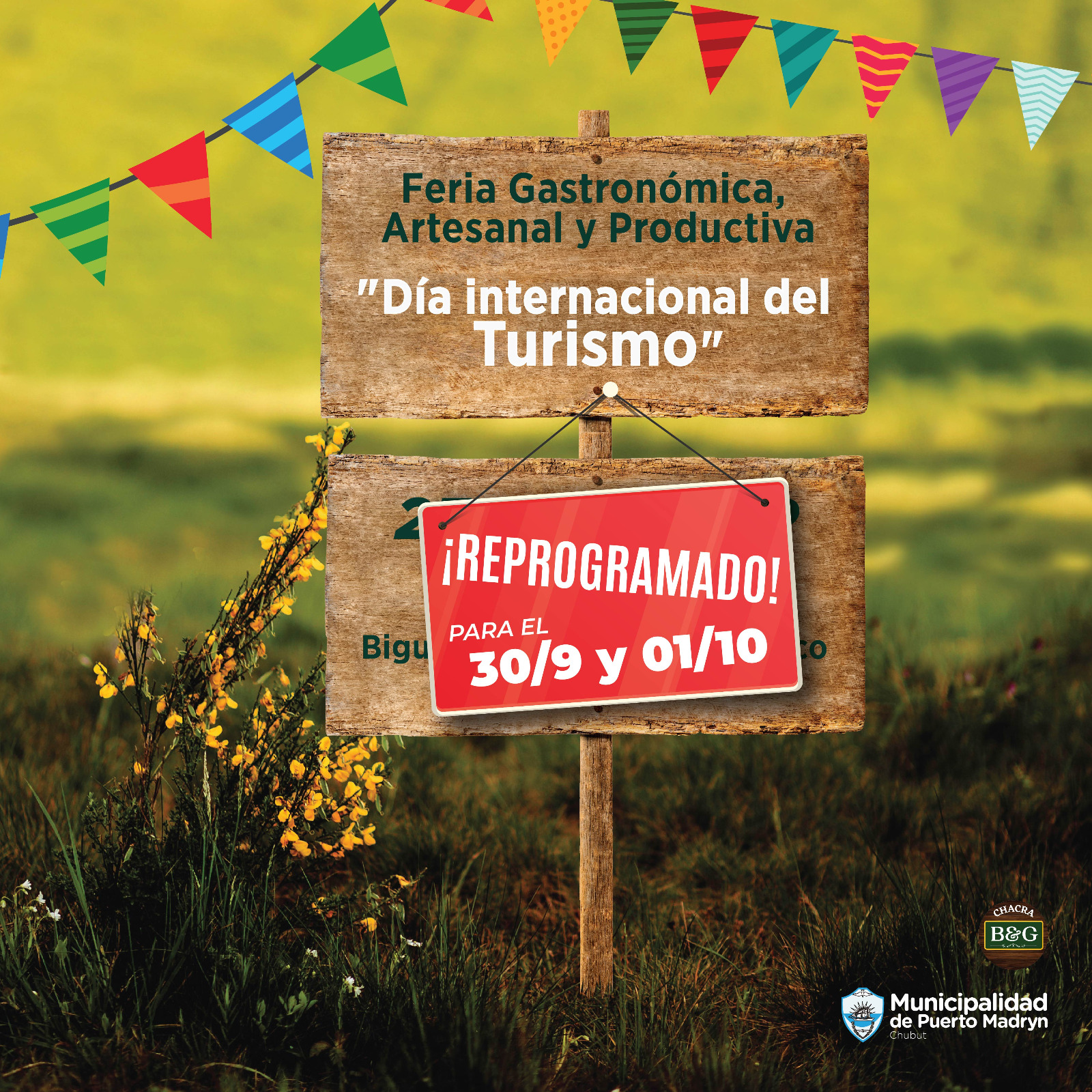 SE REPROGRAMA LA FERIA POR EL DÍA INTERNACIONAL DEL TURISMO