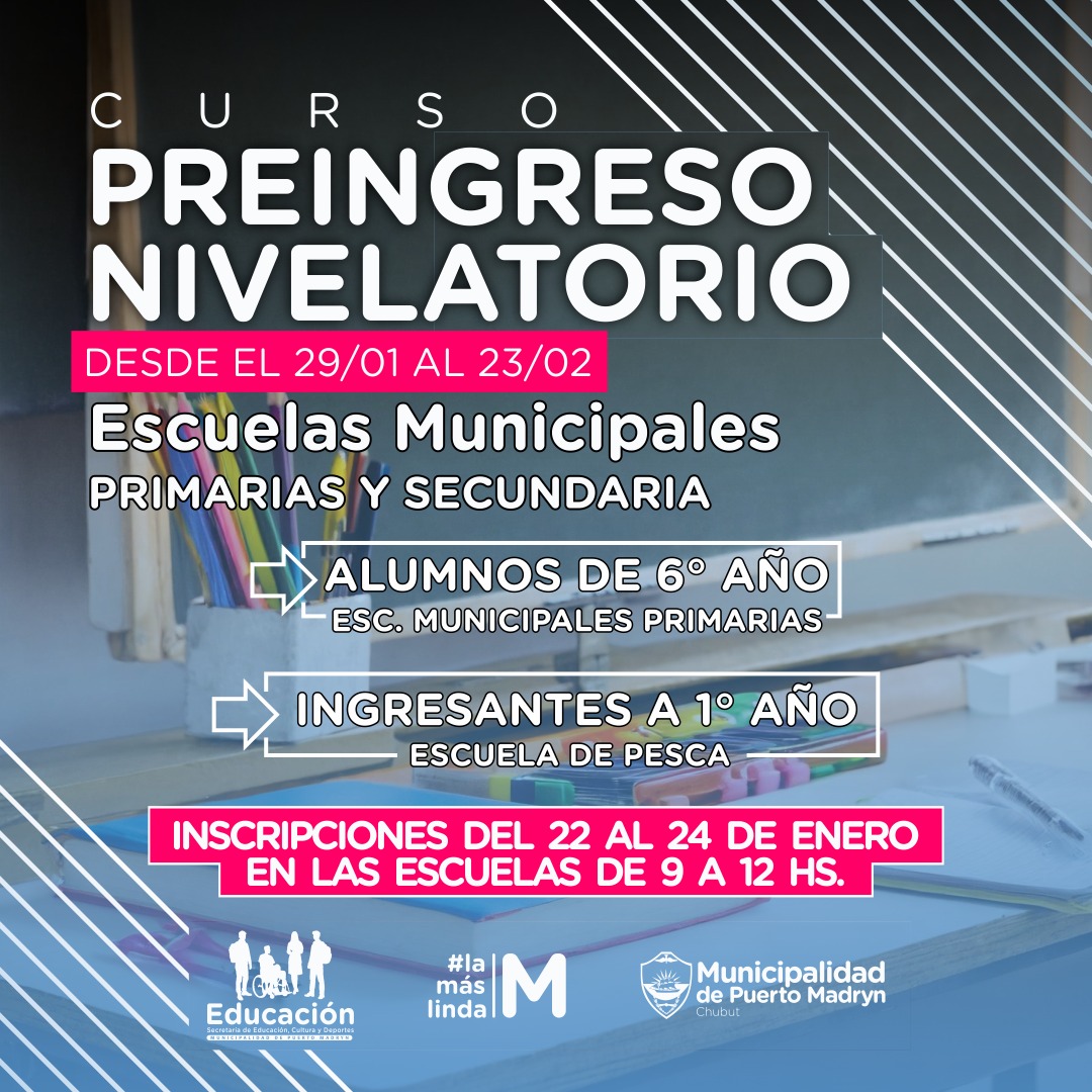 SE ENCUENTRAN ABIERTAS LAS INSCRIPCIONES PARA EL CURSO DE PREINGRESO NIVELATORIO