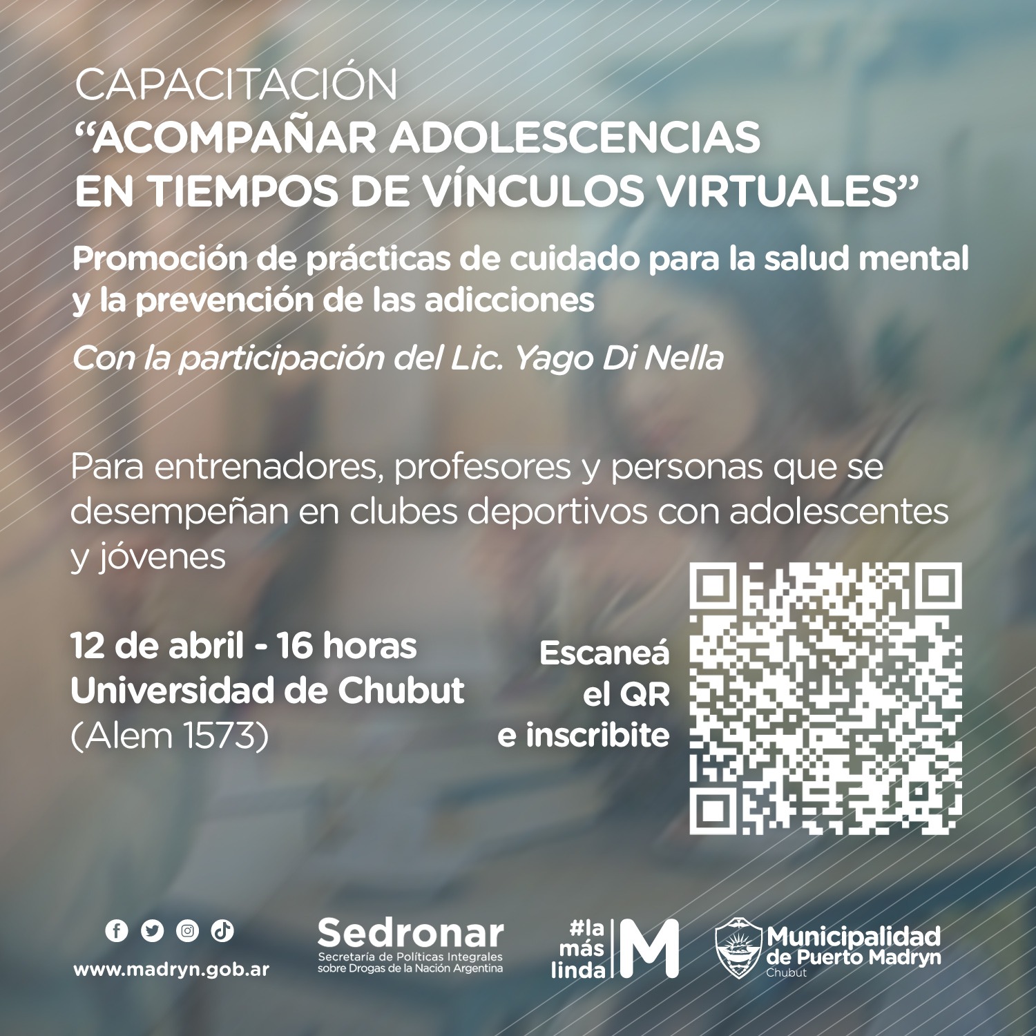 INVITAN A LA CAPACITACIÓN “ACOMPAÑAR ADOLESCENCIAS EN TIEMPOS DE VÍNCULOS VIRTUALES”