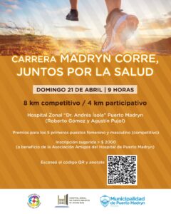 SUMATE A “MADRYN CORRE, JUNTOS POR LA SALUD”