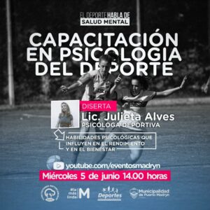 HABRÁ UNA CAPACITACIÓN SOBRE HABILIDADES PSICOLÓGICAS EN EL DEPORTE Y EL BIENESTAR