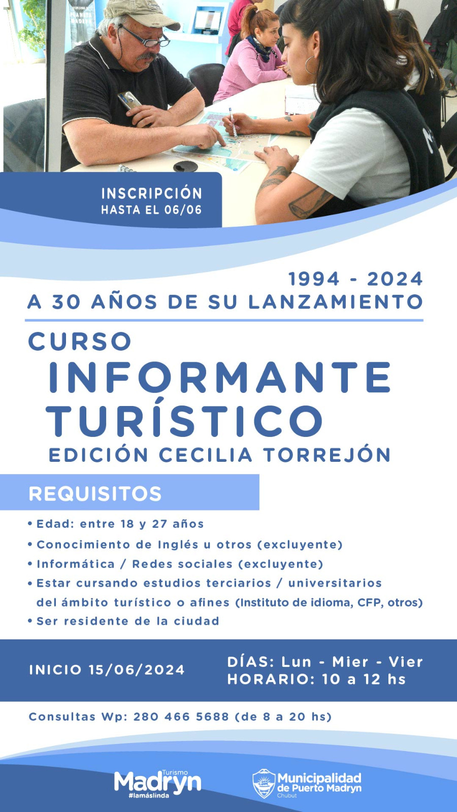 SE ENCUENTRAN ABIERTAS LAS INSCRIPCIONES PARA EL 30° CURSO DE INFORMANTES TURÍSTICOS