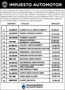 IMPUESTO AUTOMOTOR: CITACIÓN A CONTRIBUYENTES