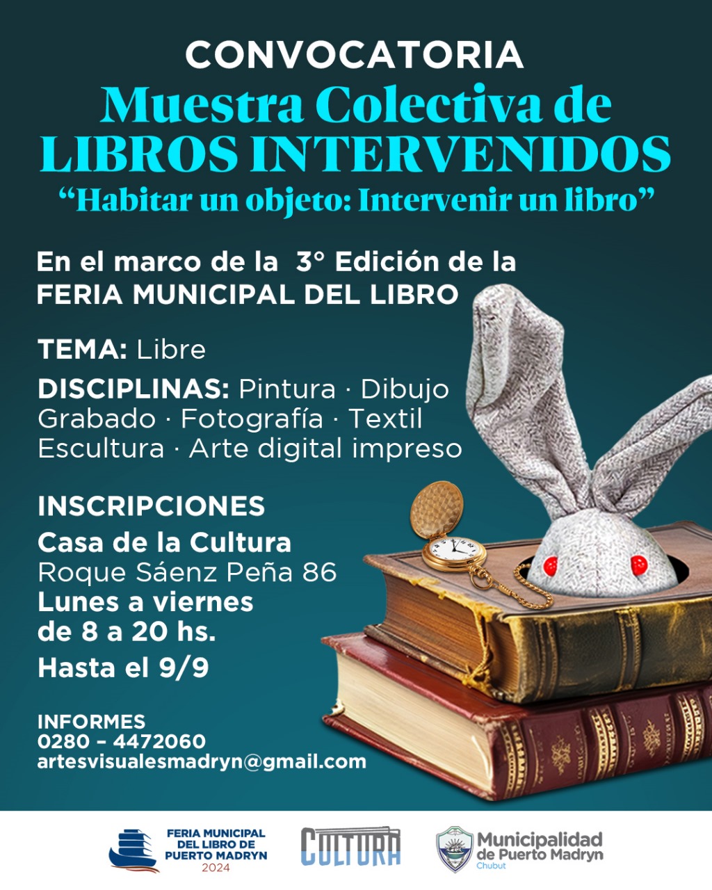 CONVOCAN A ARTISTAS VISUALES PARA UNA MUESTRA COLECTIVA DE LIBROS INTERVENIDOS
