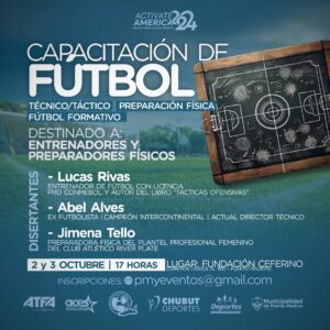 PUERTO MADRYN SERÁ SEDE DE UNA CAPACITACIÓN DE FÚTBOL CON DISERTANTES NACIONALES